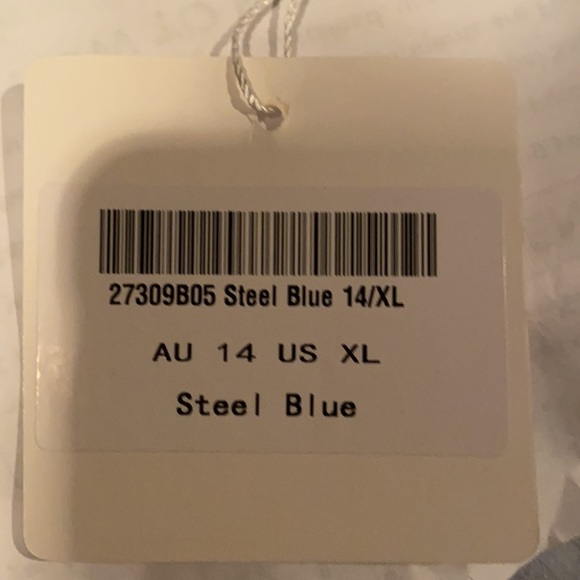 Making Memories Balloon Sleeve Molded bust dress Steel Blue - Picture 3 of 4